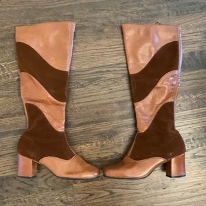 Leather & Felted Vintage Boots